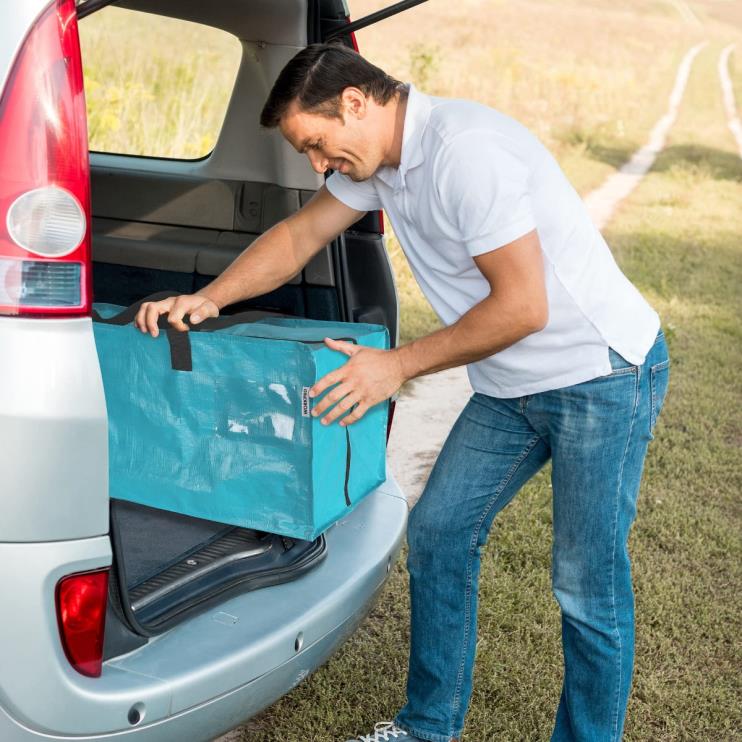 WORKPROPacote com 6 sacolas móveis extra grandes e resistentes para armazenamento com zíperes e alças de transporte, alças de mochila XZXLF142 armazenar
