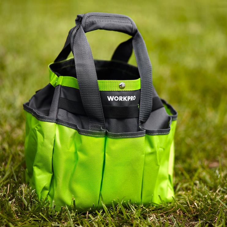 WORKPRObolsa de ferramentas de jardim, bolsa de armazenamento de jardim com 8 bolsos, organizador de casa para jardinagem interna e externa XZXLF256 armazenar
