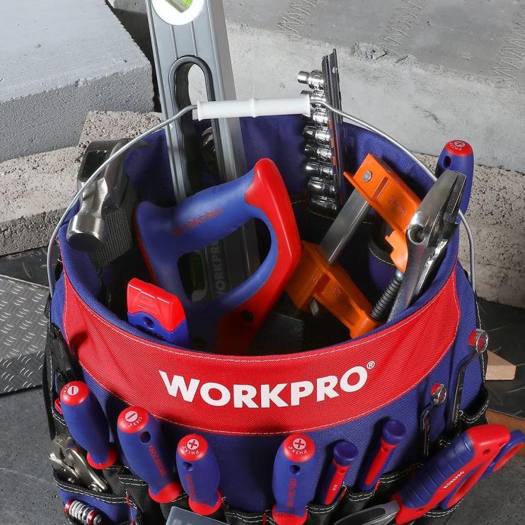 WORKPROorganizador de ferramentas de balde com 51 bolsos (ferramentas excluídas) XZXLF20 armazenar