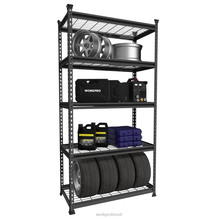 WORKPROEstante de armazenamento de metal de 5 camadas, prateleira de armazenamento ajustável, prateleira resistente XZXLF6 armazenar