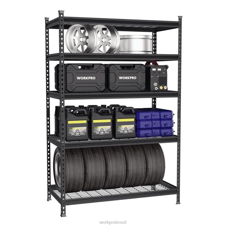 WORKPROEstante de armazenamento de metal de 5 camadas, prateleira de armazenamento ajustável, prateleira resistente XZXLF6 armazenar