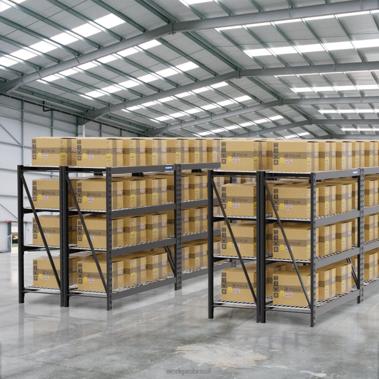 WORKPROEstante de garagem de metal de 4 camadas, capacidade de 7.200 libras, prateleiras industriais ajustáveis ​​para serviços pesados XZXLF10 armazenar