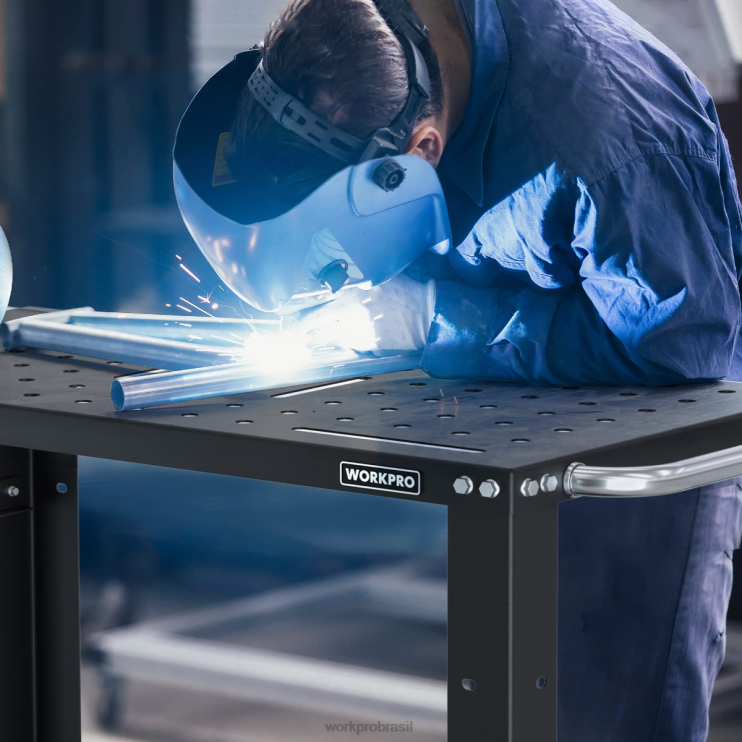 WORKPROmesa de soldagem portátil, capacidade de carga de 1.200 libras, mesa de nitretação XZXLF13 armazenar