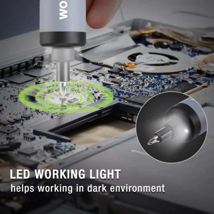WORKPROChave de fenda elétrica 4v, conjunto de chave de fenda sem fio recarregável com luz led XZXLF232 ferramenta