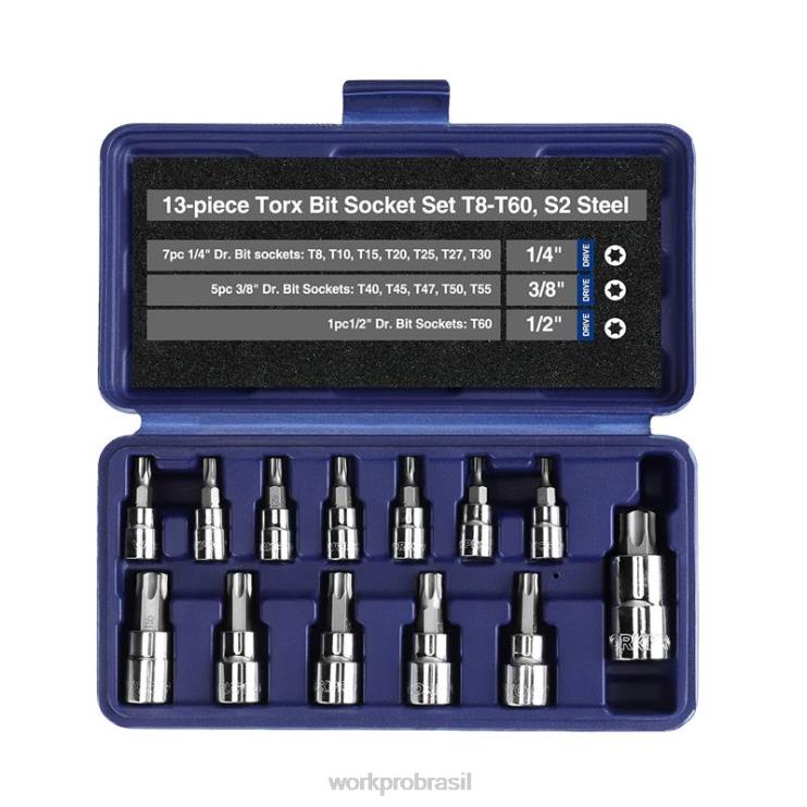 WORKPROConjunto de soquetes torx de 13 unidades (somente para uso manual) XZXLF127 ferramenta