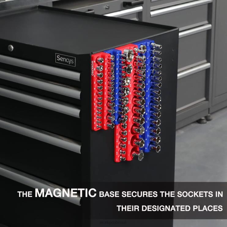 WORKPROconjunto organizador de receptáculo magnético de 4 XZXLF134 ferramenta