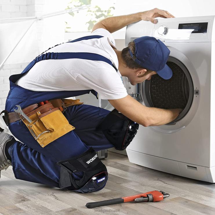 WORKPROjoelheiras de gel com tiras antiderrapantes, joelheiras profissionais para trabalho XZXLF129 ferramenta