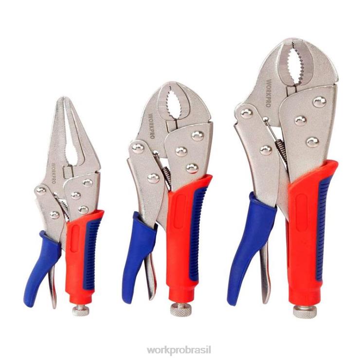 WORKPROConjunto de 3 alicates de bloqueio XZXLF70 ferramenta