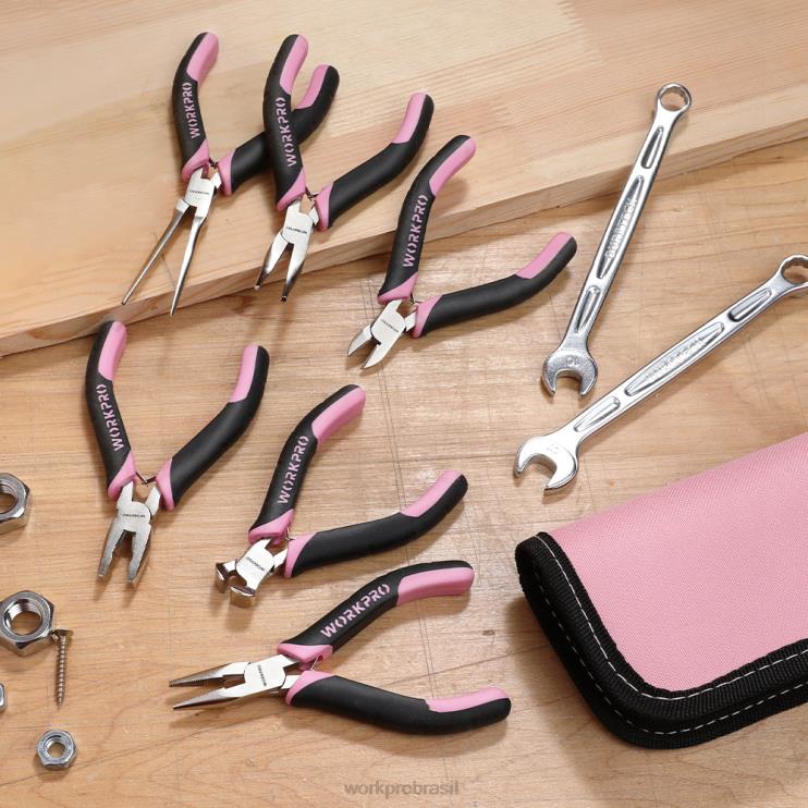 WORKPROConjunto de 6 mini alicates com bolsa XZXLF65 ferramenta