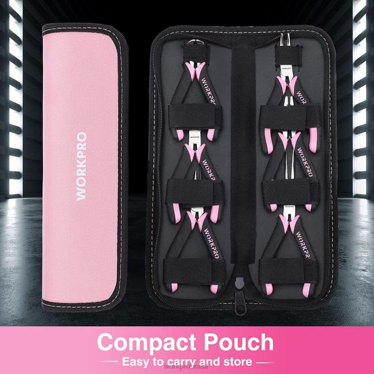 WORKPROConjunto de 6 mini alicates com bolsa XZXLF65 ferramenta