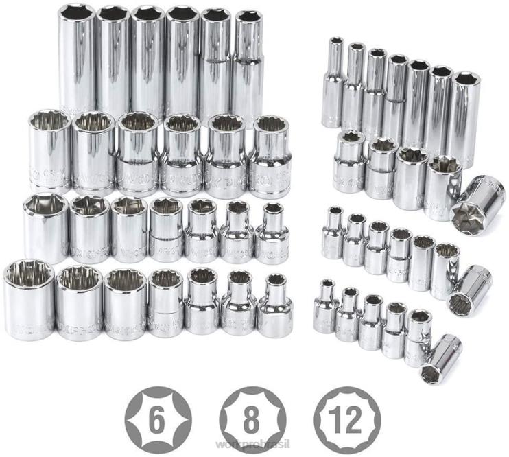 WORKPROConjunto de ferramentas mecânica profissional universal de 450 unidades com caixa resistente XZXLF306 ferramenta