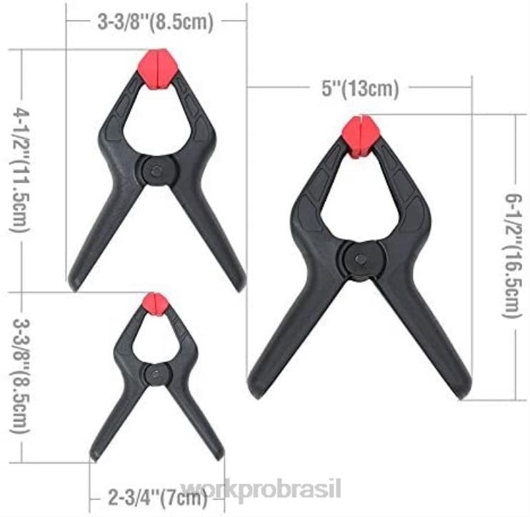 WORKPROConjunto de braçadeira de mola de nylon com 16 peças para marcenaria, estúdios de fotografia e trabalhos diy XZXLF125 ferramenta