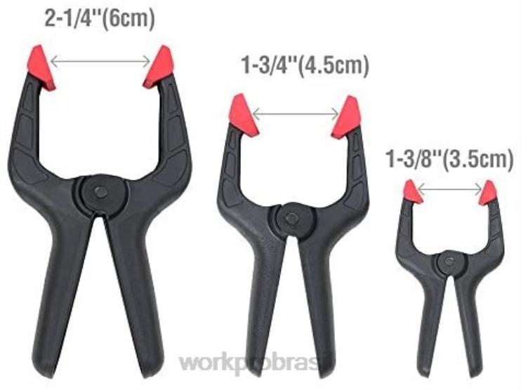 WORKPROConjunto de braçadeira de mola de nylon com 16 peças para marcenaria, estúdios de fotografia e trabalhos diy XZXLF125 ferramenta