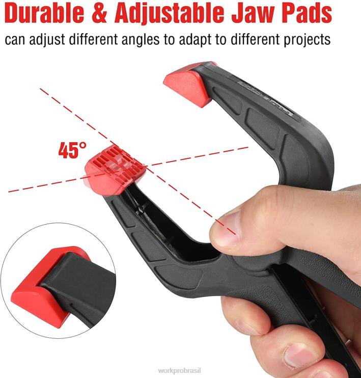 WORKPROConjunto de braçadeira de mola de nylon com 16 peças para marcenaria, estúdios de fotografia e trabalhos diy XZXLF125 ferramenta