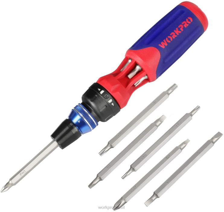 WORKPROChave de fenda com catraca multibits e mecanismo de carregamento rápido 12 em 1 XZXLF101 ferramenta