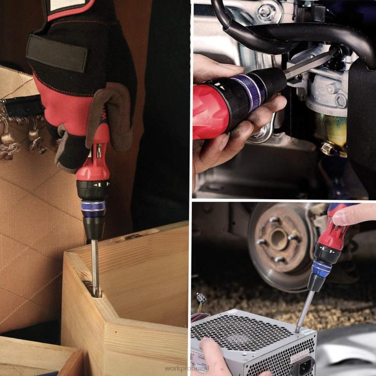 WORKPROChave de fenda com catraca multibits e mecanismo de carregamento rápido 12 em 1 XZXLF101 ferramenta