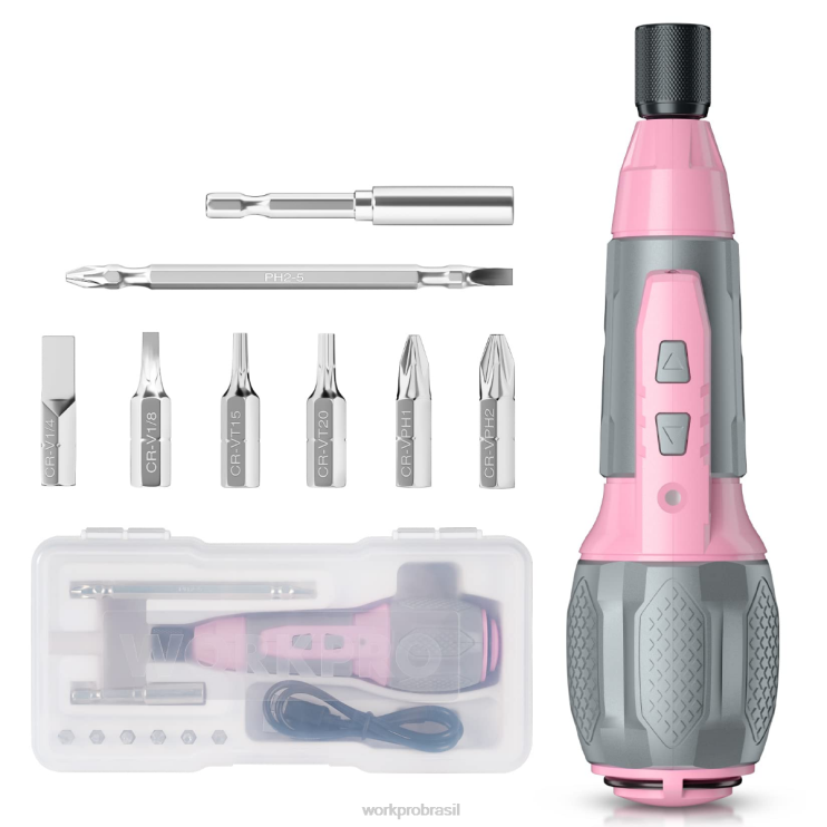 WORKPROkit de chave de fenda com bateria de íon de lítio recarregável sem fio 4v usb XZXLF236 ferramenta