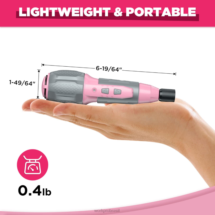 WORKPROkit de chave de fenda com bateria de íon de lítio recarregável sem fio 4v usb XZXLF236 ferramenta