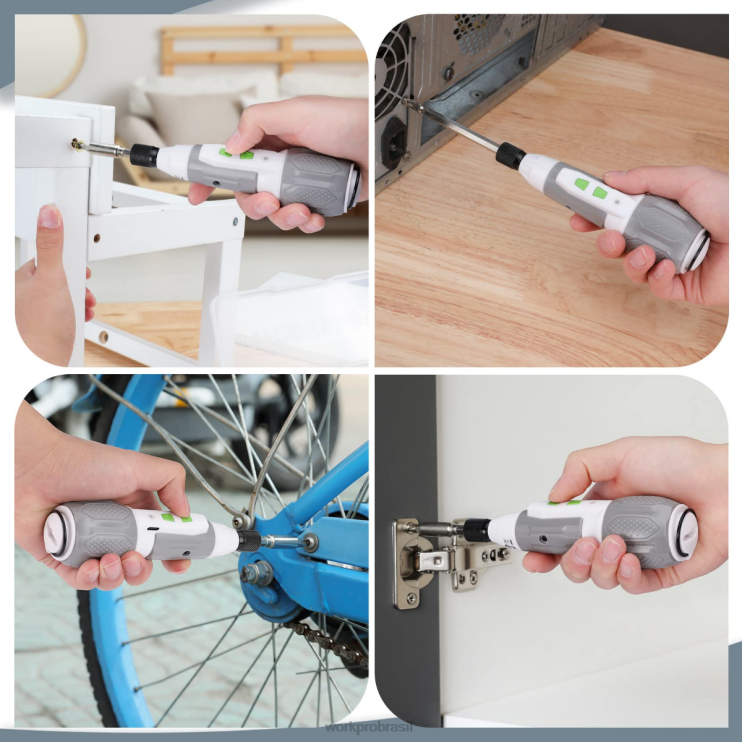 WORKPROkit de chave de fenda com bateria de íon de lítio recarregável sem fio 4v usb XZXLF236 ferramenta