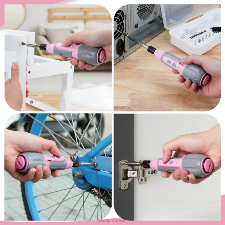 WORKPROkit de chave de fenda com bateria de íon de lítio recarregável sem fio 4v usb XZXLF236 ferramenta