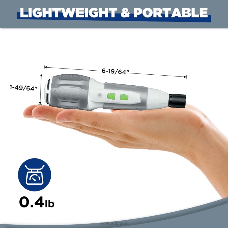 WORKPROkit de chave de fenda com bateria de íon de lítio recarregável sem fio 4v usb XZXLF236 ferramenta