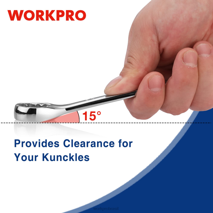WORKPRO12 peças métricas 8-19mm, conjunto de chave combinada cr-v premium XZXLF95 ferramenta