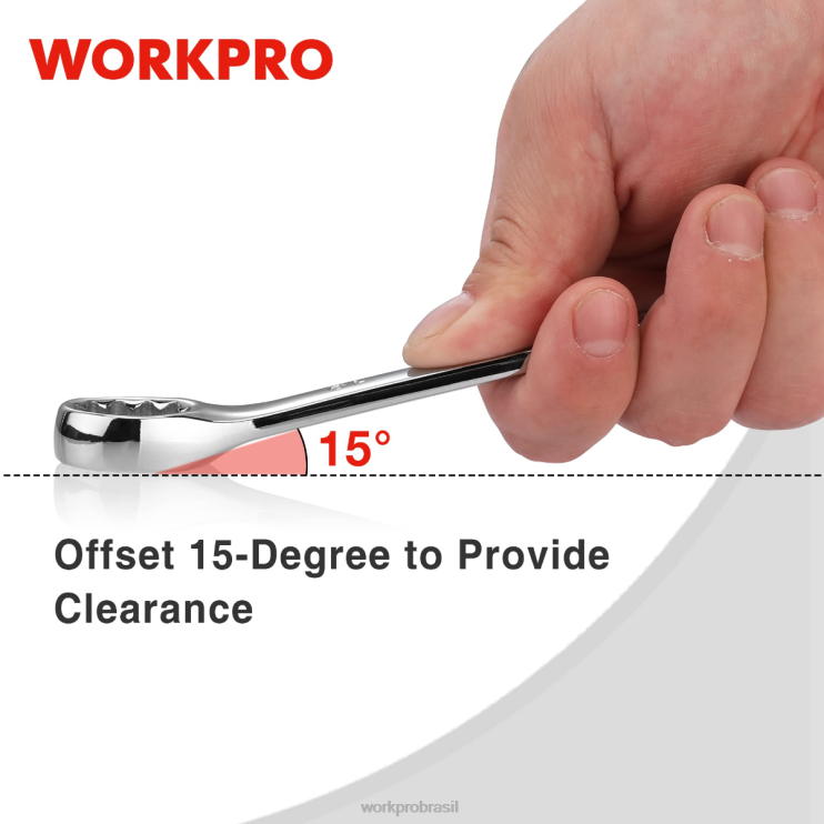 WORKPRO12 peças métricas 8-19mm, conjunto de chave combinada cr-v premium XZXLF95 ferramenta