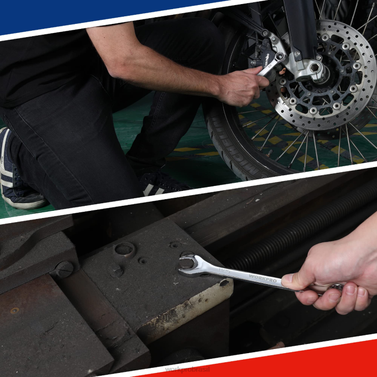 WORKPROConjunto de chave de 12 pontos cr-v de combinação métrica e sae de 20 peças XZXLF93 ferramenta