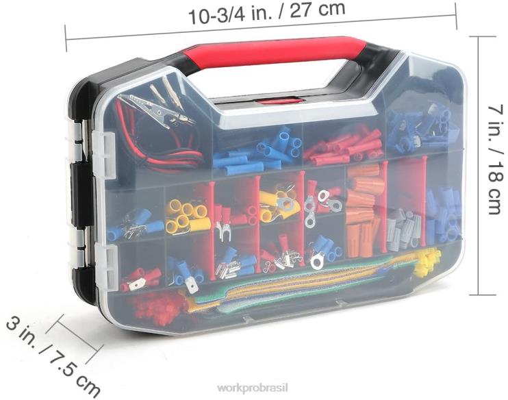 WORKPRO582 peças terminais de crimpagem conectores de fio tubo termo retrátil kit de reparo elétrico com cortador de fio descascador XZXLF152 ferramenta