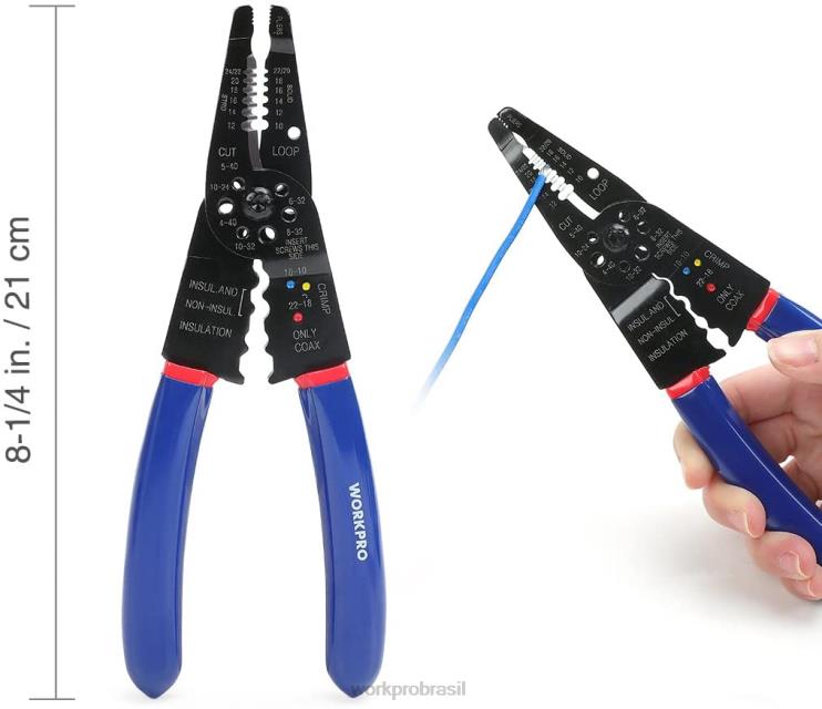 WORKPRO582 peças terminais de crimpagem conectores de fio tubo termo retrátil kit de reparo elétrico com cortador de fio descascador XZXLF152 ferramenta