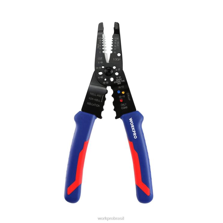 WORKPRODescascador de fio de 8 polegadas, cortador de fio multiferramenta para decapagem, corte e crimpagem XZXLF158 ferramenta