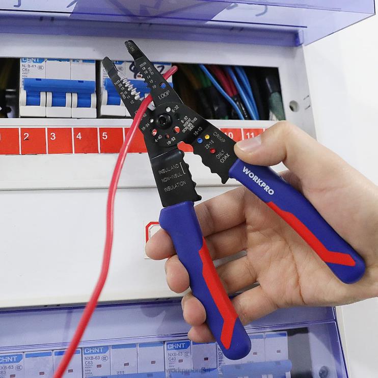 WORKPRODescascador de fio de 8 polegadas, cortador de fio multiferramenta para decapagem, corte e crimpagem XZXLF158 ferramenta