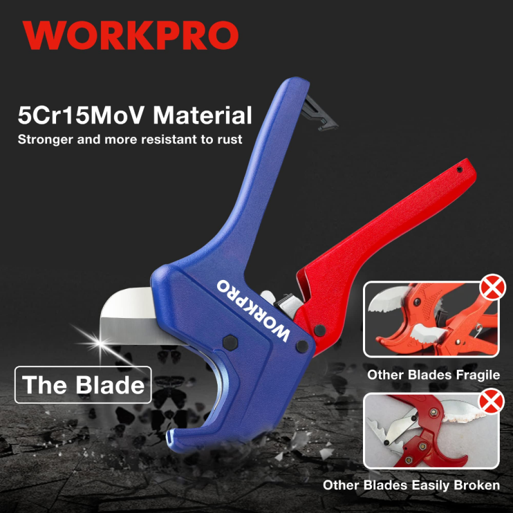 WORKPROferramenta de corte de tubo de pvc com catraca XZXLF155 ferramenta