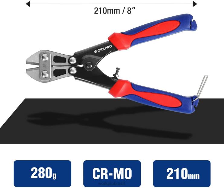 WORKPROmini cortador de parafuso de 8 polegadas/210 mm, cortador de parafuso pequeno cr-mo XZXLF157 ferramenta
