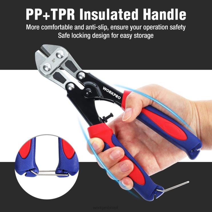 WORKPROmini cortador de parafuso de 8 polegadas/210 mm, cortador de parafuso pequeno cr-mo XZXLF157 ferramenta