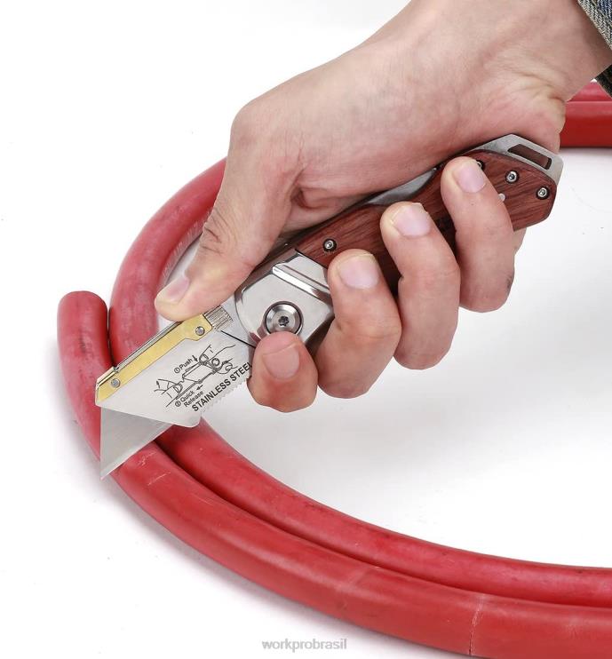 WORKPROfaca dobrável com cabo de madeira cortador resistente XZXLF39 ferramenta