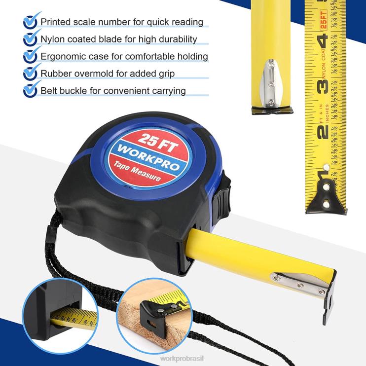 WORKPROfita métrica 25 pés XZXLF112 ferramenta