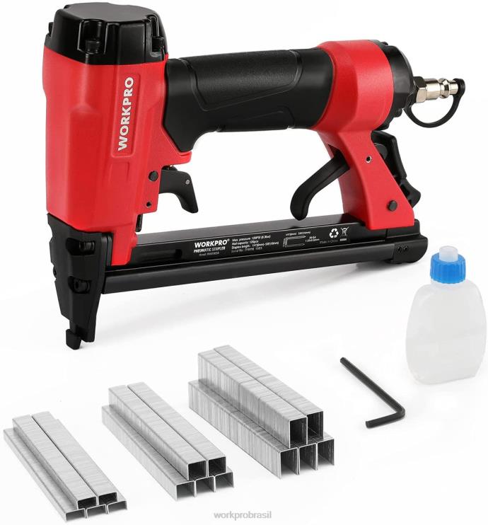 WORKPROPistola de grampo pneumática de calibre 20 para carpintaria, marcenaria e projetos de bricolage XZXLF61 ferramenta