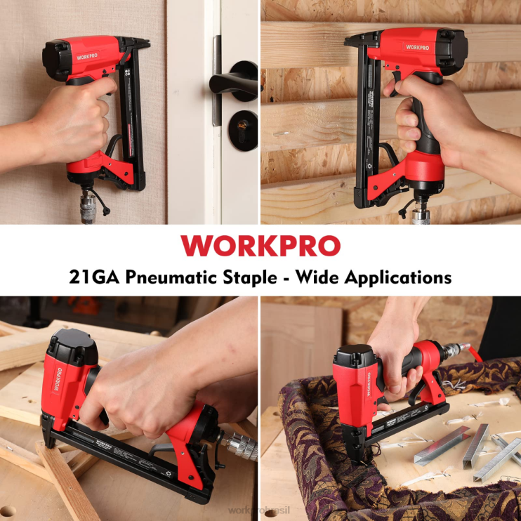 WORKPROpistola de grampo pneumática, grampeador para estofados 8016/7116 XZXLF182 ferramenta