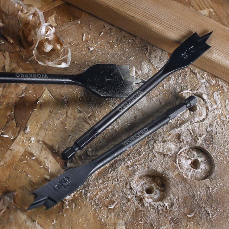 WORKPROConjunto de brocas pá profissional de aço carbono premium com 10 peças XZXLF192 ferramenta