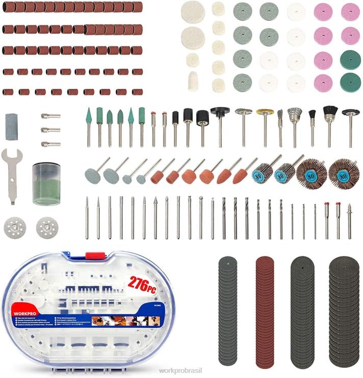 WORKPROKit de acessórios para ferramentas rotativas, 276 peças, corte, escultura e polimento, montagem universal XZXLF191 ferramenta