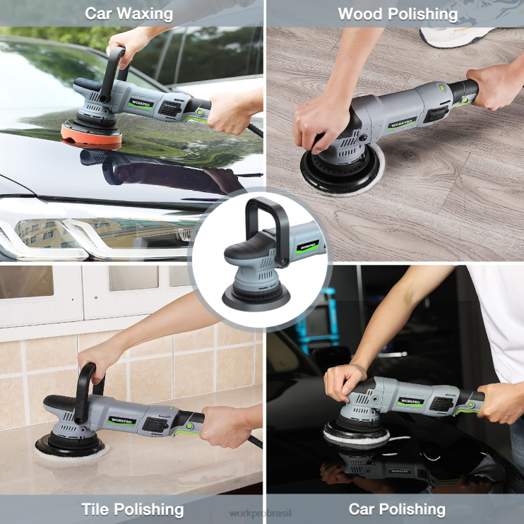 WORKPROpolidor de buffer, kit de polimento orbital aleatório de dupla ação de 6 polegadas e 1080 W XZXLF240 ferramenta