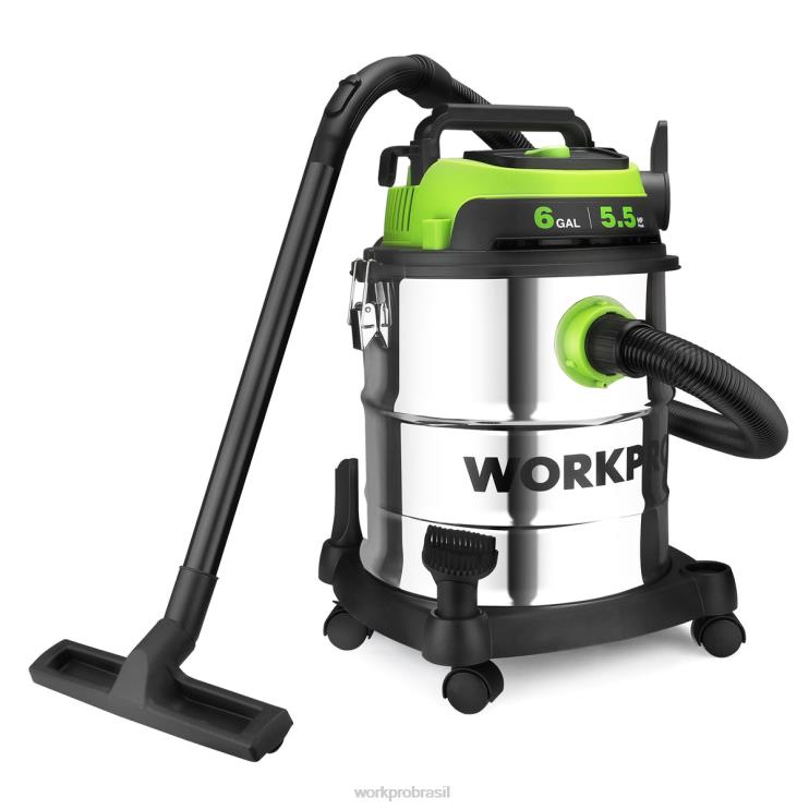 WORKPROAspirador de pó úmido/seco de 6 galões com filtro hepa, mangueira e acessórios para coleta de poeira em casa/local de trabalho XZXLF213 ferramenta