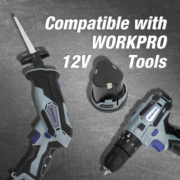 WORKPROBateria de íon de lítio 12v 2.0ah XZXLF224 ferramenta