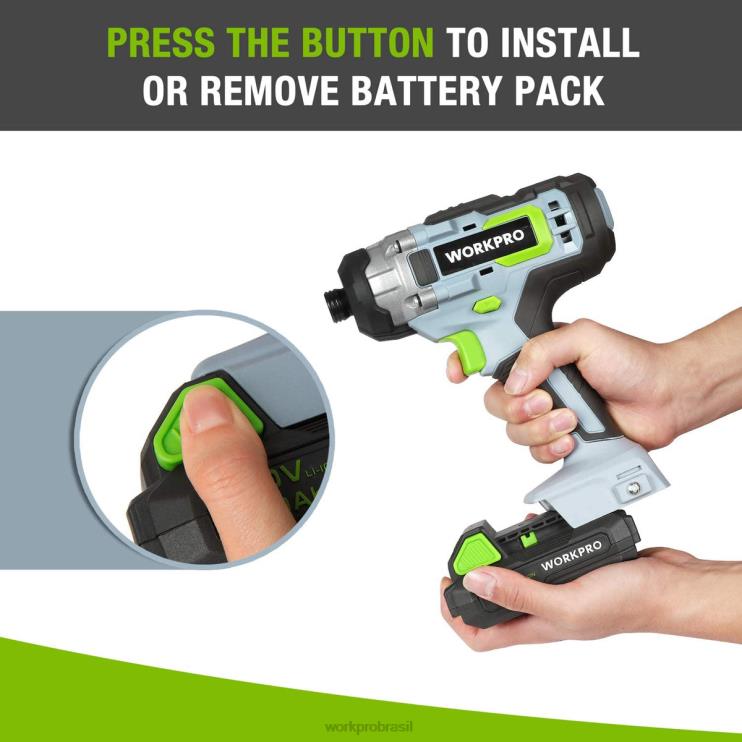 WORKPROBateria de íon de lítio 20v 2.0ah XZXLF218 ferramenta