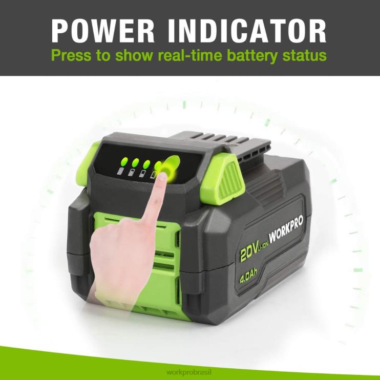 WORKPROBateria de íon de lítio 20v 4,0ah XZXLF217 ferramenta