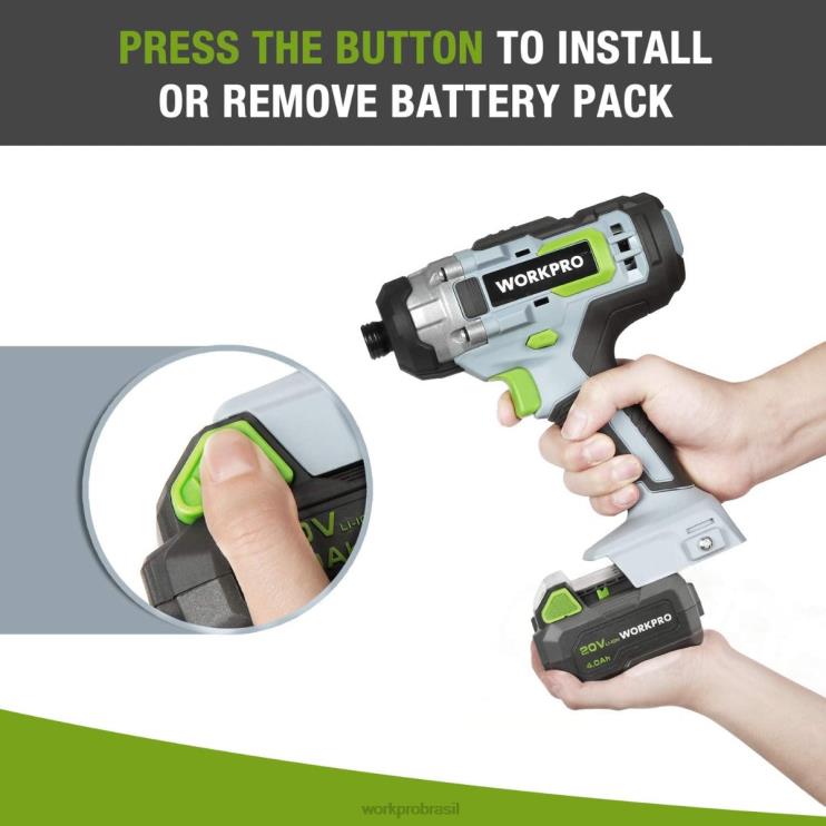 WORKPROBateria de íon de lítio 20v 4,0ah XZXLF217 ferramenta
