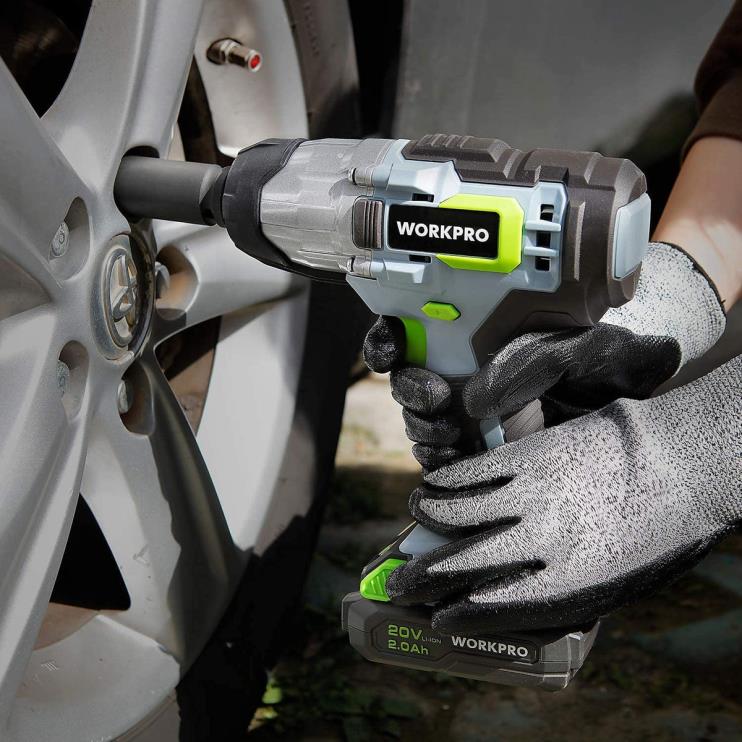 WORKPROChave de impacto sem fio de 20 V com clipe para cinto com carregador rápido para fácil transporte XZXLF187 ferramenta