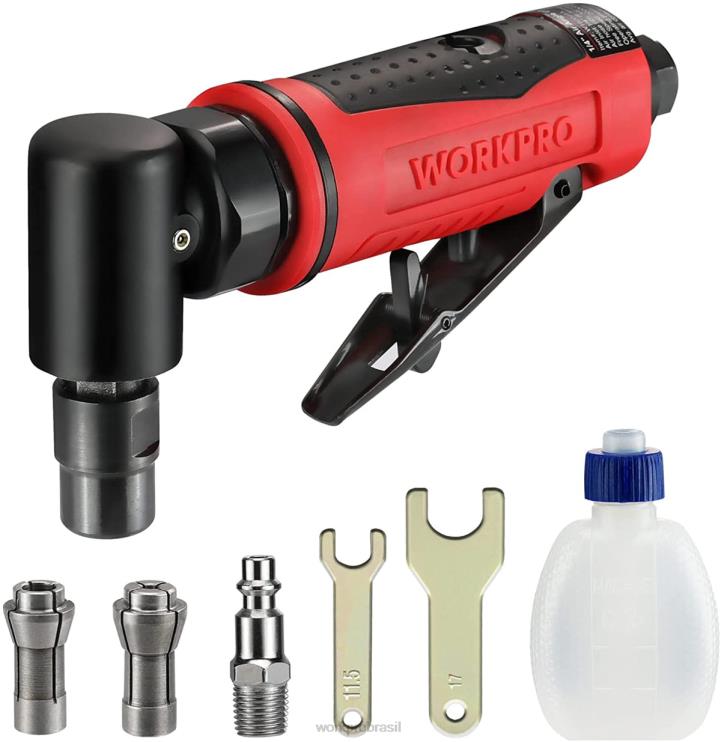 WORKPROMoedor de ângulo de ar Conjunto de moedor pneumático de ângulo reto de 1/4 polegadas XZXLF180 ferramenta