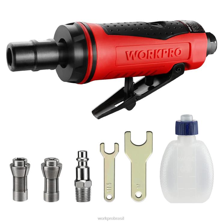 WORKPROesmerilhadeira pneumática, esmerilhadeira pneumática reta de 1/4 de polegada, 25.000 rpm, esmerilhadeira pneumática XZXLF183 ferramenta